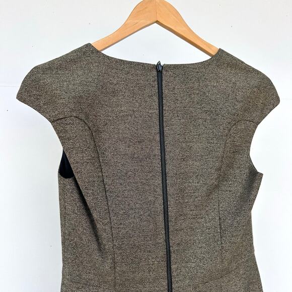 New Black Halo Gold Metallic Sheath Mini Dress Cocktail Size 4 Formal Tight - Picture 8 of 11